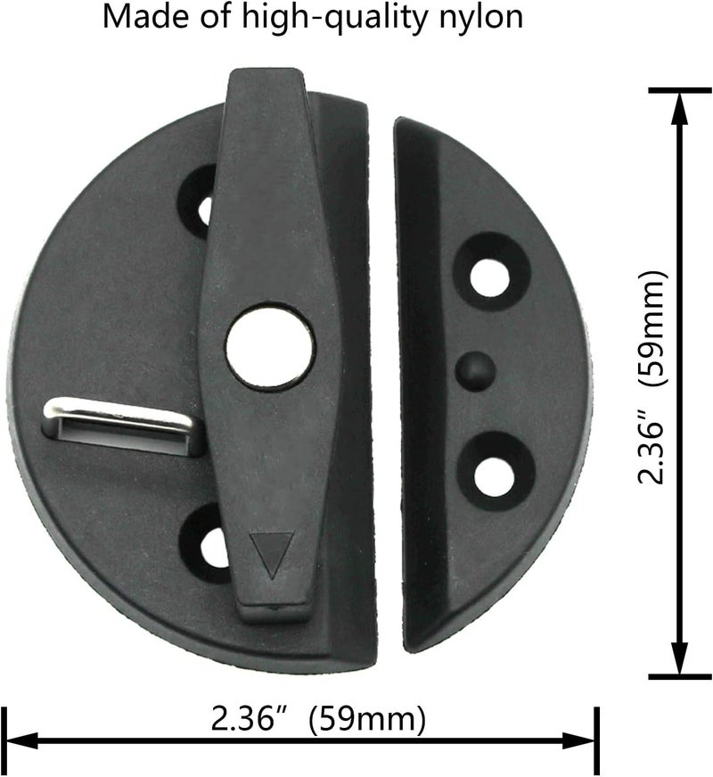 LTEMG Boat Door Latch Nylon Cabinet Round Turn Twist Button,Marine Catch Latch Hardware Accessories(4 Pcs) - Image 2